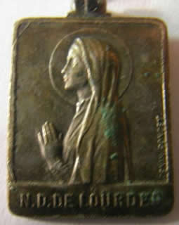 medalla virgen de lourdes